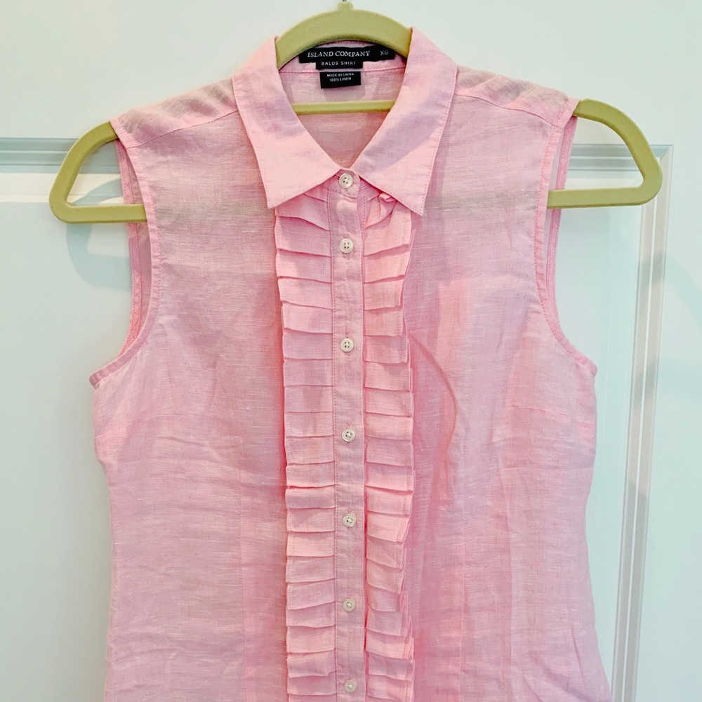 Island Company XS Sleeveless Linen Balos Shirt